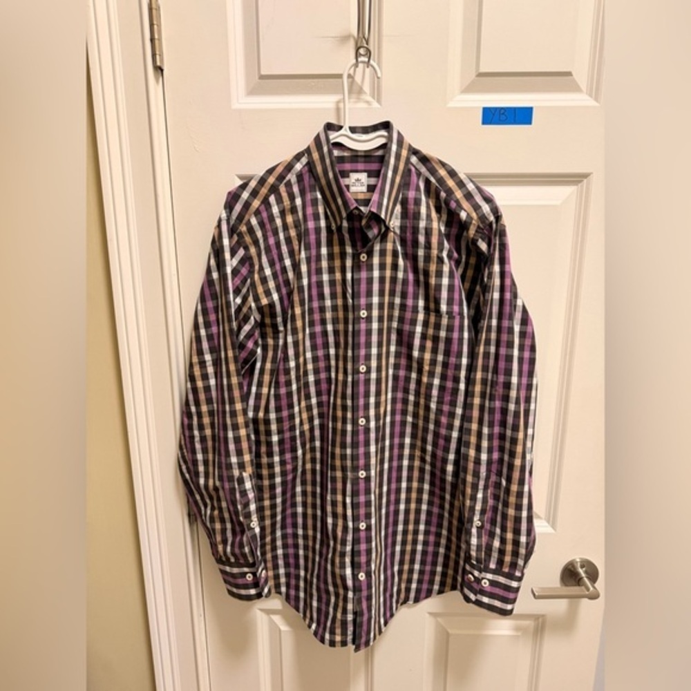 Mens Peter Millar Long Sleeve Button Down Dress Shirt